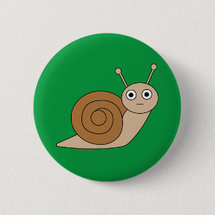 Snail 6 Cm Round Badge