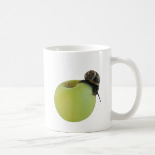 Snail and apple coffee mug