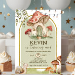 Snail and Mushroom Forest First Birthday Invitation<br><div class="desc">Snail and Mushroom Forest First Birthday Invitation,  Magical Forest 1st Birthday Invite,  Editable Gender Neutral First Birthday</div>