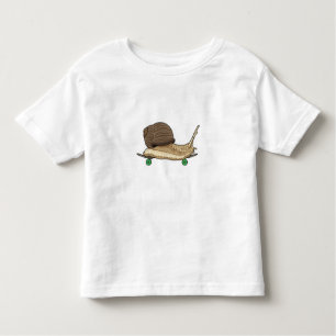 Snail as Skater with Skateboard Toddler T-Shirt
