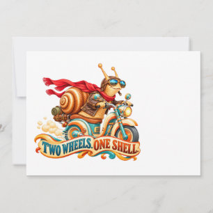 Snail Biker – Two Wheels One Shell Thank You Card