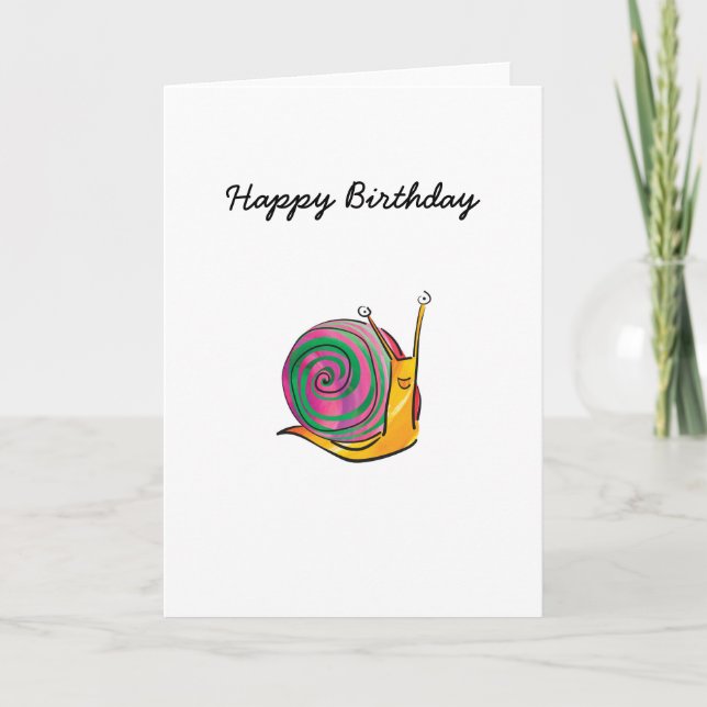 Snail Birthday Card (Front)