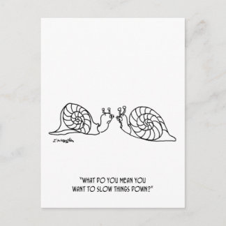 Snail Cartoon 5405 Postcard