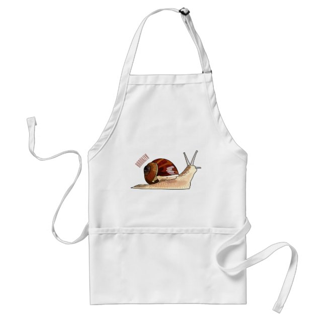 Snail cartoon illustration standard apron (Front)
