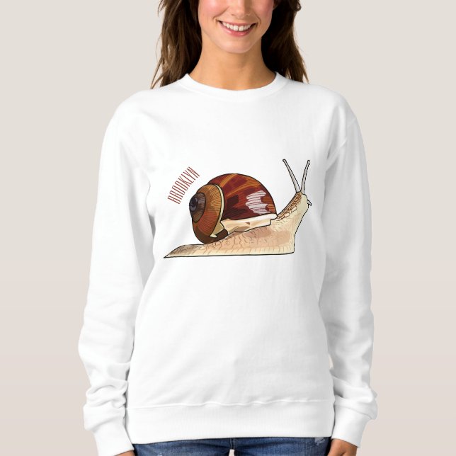 Snail cartoon illustration sweatshirt (Front)