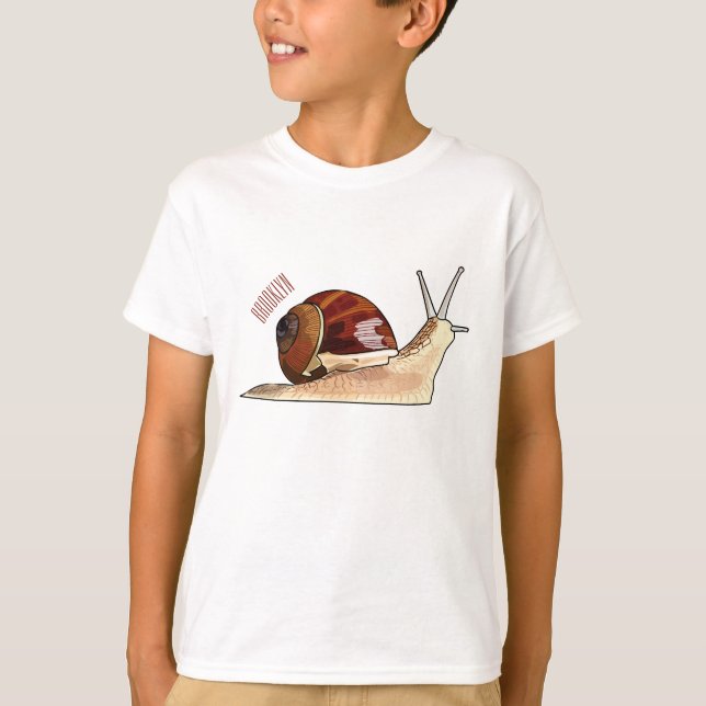 Snail cartoon illustration T-Shirt (Front)