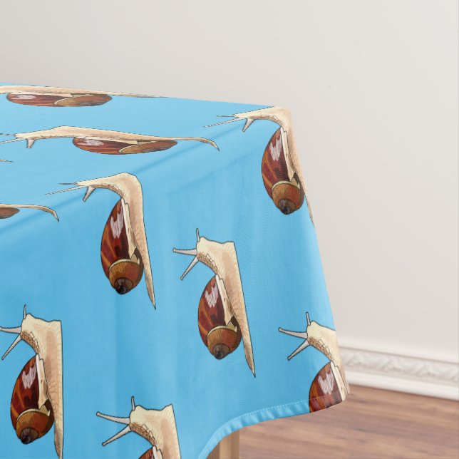 Snail cartoon illustration tablecloth (In Situ)