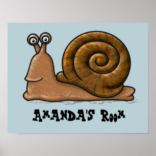 Snail Cartoon Poster