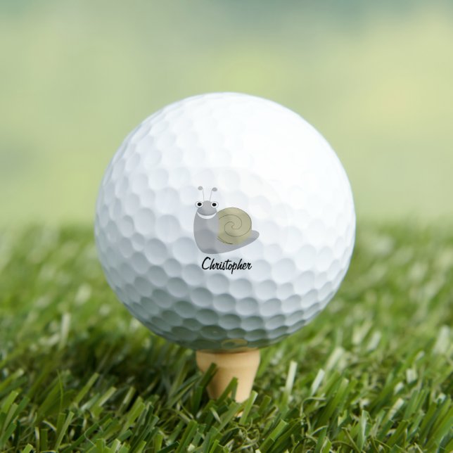 Snail Design Personalised Golf Balls (Insitu Tee)