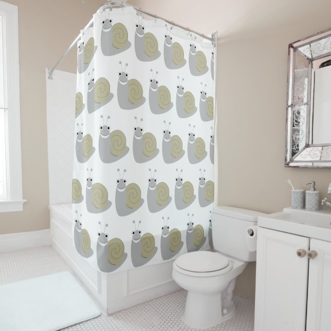 Snail Design Shower Curtain (In Situ)