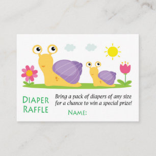 Snail Diaper Raffle Tickets