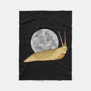 Snail Disco Ball Funny Crystal Shell Animal Lover  Fleece Blanket