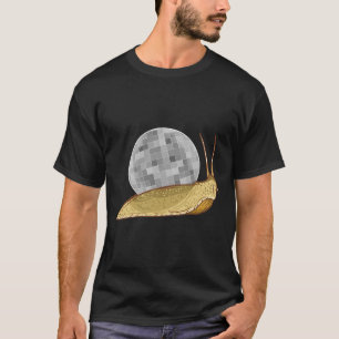 Snail Disco Ball Funny Crystal Shell Animal Lover  T-Shirt
