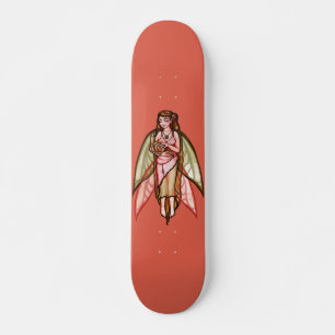 Snail Fairy Cute nature lovers fairies artwork Skateboard