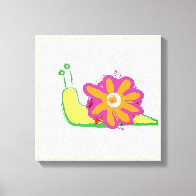 Snail Flower - Slowly Blooming Canvas Print (Front)