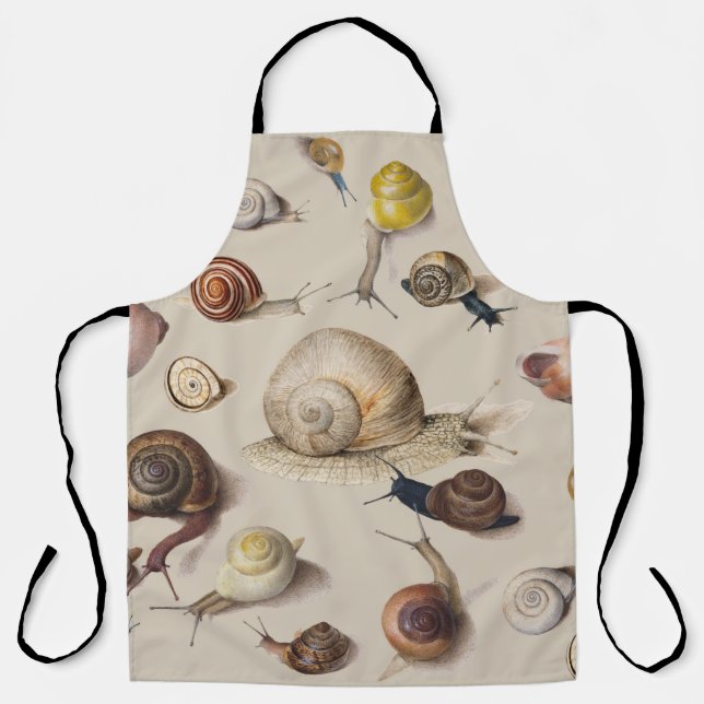 Snail Garden Pet Gastropod Slug Botanical Snails Apron (Front)