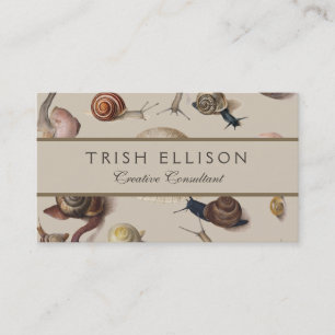 Snail Garden Pet Gastropod Slug Botanical Snails Business Card