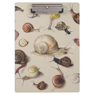 Snail Garden Pet Gastropod Slug Botanical Snails Clipboard