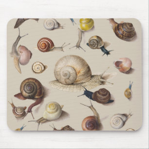 Snail Garden Pet Gastropod Slug Botanical Snails Mouse Pad