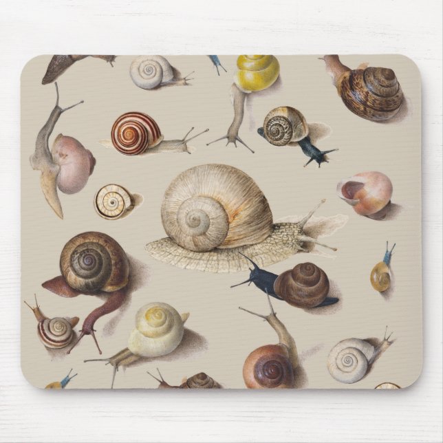 Snail Garden Pet Gastropod Slug Botanical Snails Mouse Pad (Front)