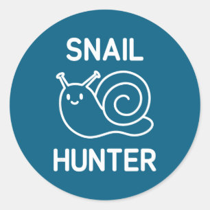 Snail Hunter, Funny, Jokes, Sarcastic  Classic Round Sticker