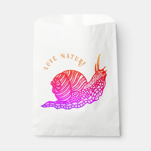 Snail in graphic style  favour bags (Front)