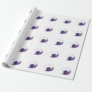Snail in graphic style wrapping paper