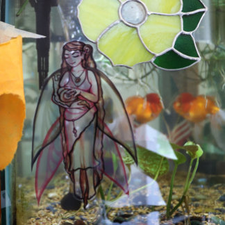 Snail Love cute goddess fairy snails red clover