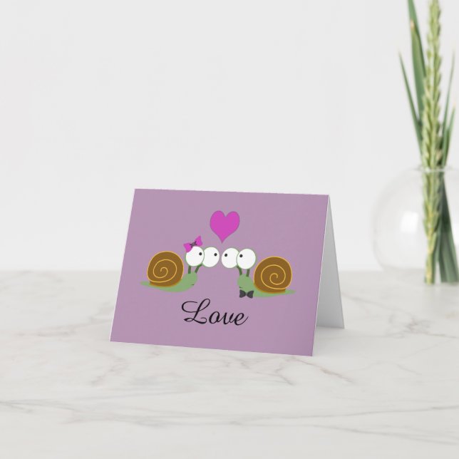 Snail Love Holiday Card (Front)