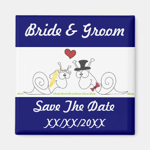 Snail love save the date magnet