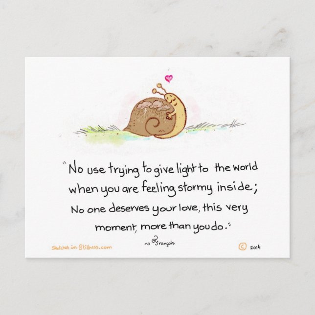Snail Love - "self love" Postcard (Front)