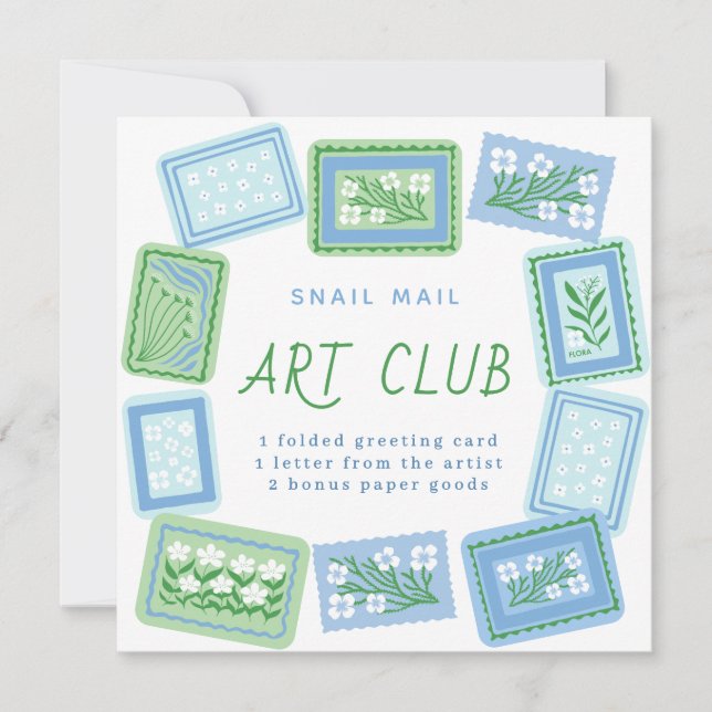 snail mail art club invitation (Front)