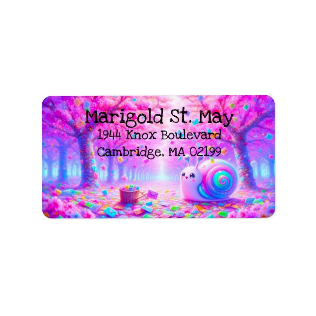 Snail Mail Colorful Address Labels (Front)