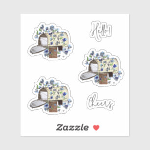 Snail Mail Mailbox Illustration Shaped Stickers