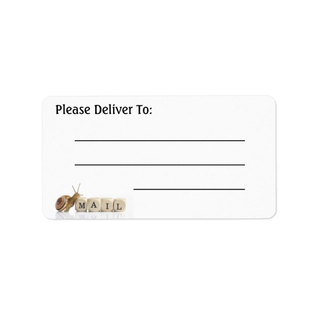 Snail Mail Please Deliver To (PDT) Labels (Front)