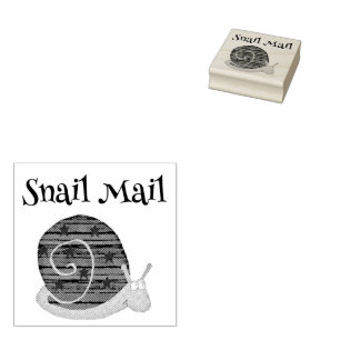 Snail Mail Rubber Stamp