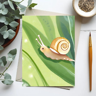 Snail Mail   Watercolor Nature Postcard