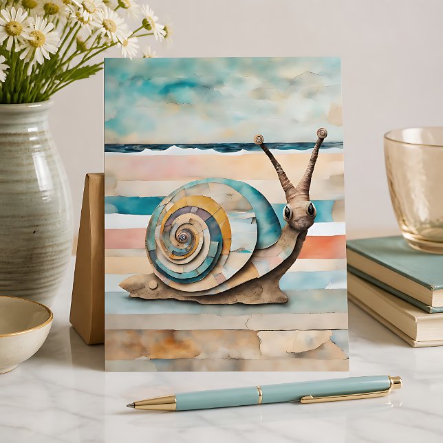 Snail Mixed Media  Postcard (Creator Uploaded)