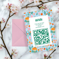 Snail Mushroom Cute Adorable QR CODE BABY SHOWER 