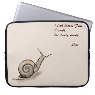 Snail original pastel zen drawing laptop sleeve