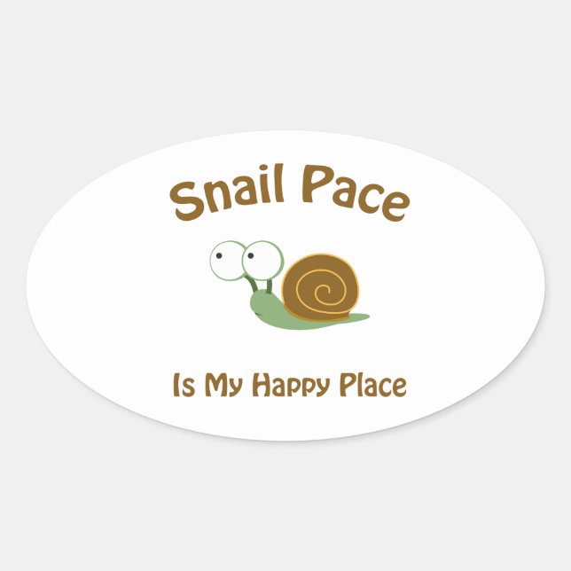 Snail Pace Oval Sticker (Front)