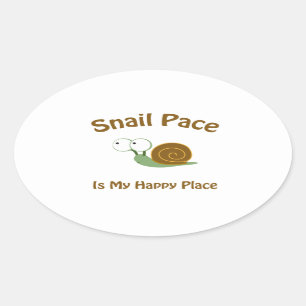 Snail Pace Oval Sticker