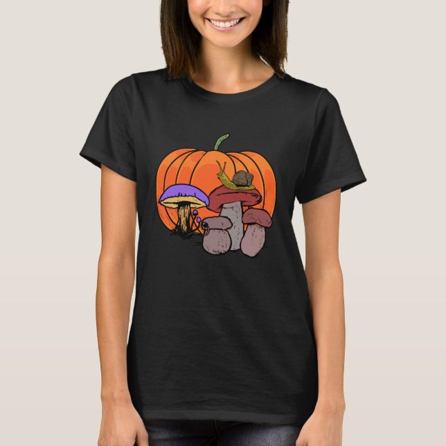 Snail pumpkin mushrooms autumn children Pullover H (Front)