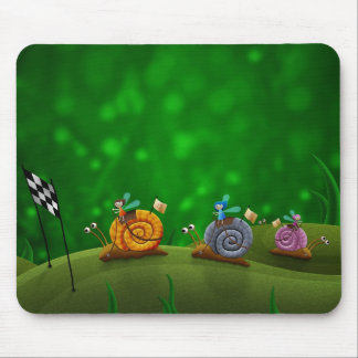 Snail Racing Mouse Pad