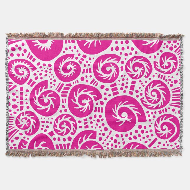 Snail shell doodle 47 throw blanket (Front)