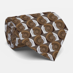 Snail Shells Abstract Pattern Tie