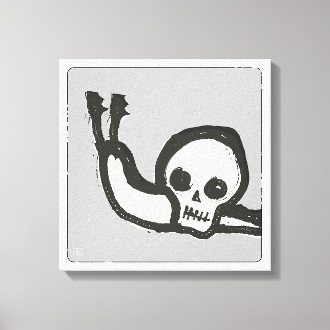 Snail Skull - A Slow Race With a Peaceful Death Canvas Print (Front)
