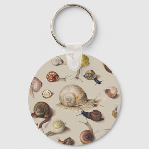 Snail Slug Garden Pet Gastropod Botanical Snails Key Ring