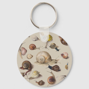 Snail Slug Garden Pet Gastropod Botanical Snails Key Ring