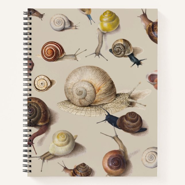 Snail Slug Garden Pet Gastropod Botanical Snails Notebook (Front)